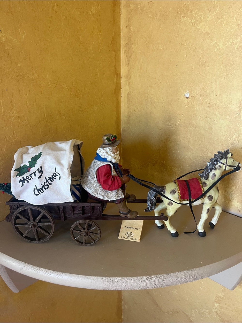Santa Wagon Figurine